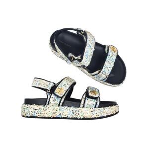 Tory Burch Kira Sport Sandals Multi Sequins 158956 Adjustable Straps Size 8.5